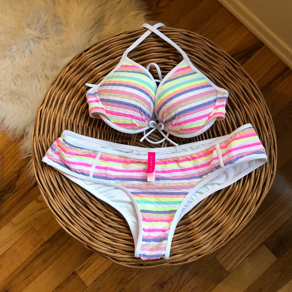 Striped Victoria Secret’s Bikini Set